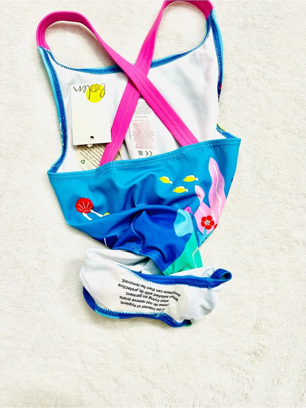 BODEN NEW Cross-Back Printed Swimsuit SIZE 4-5 Years